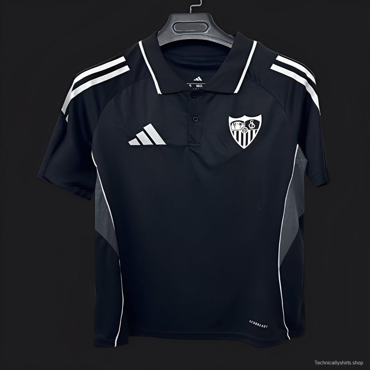 25/26 Sevilla Black POLO Jersey
