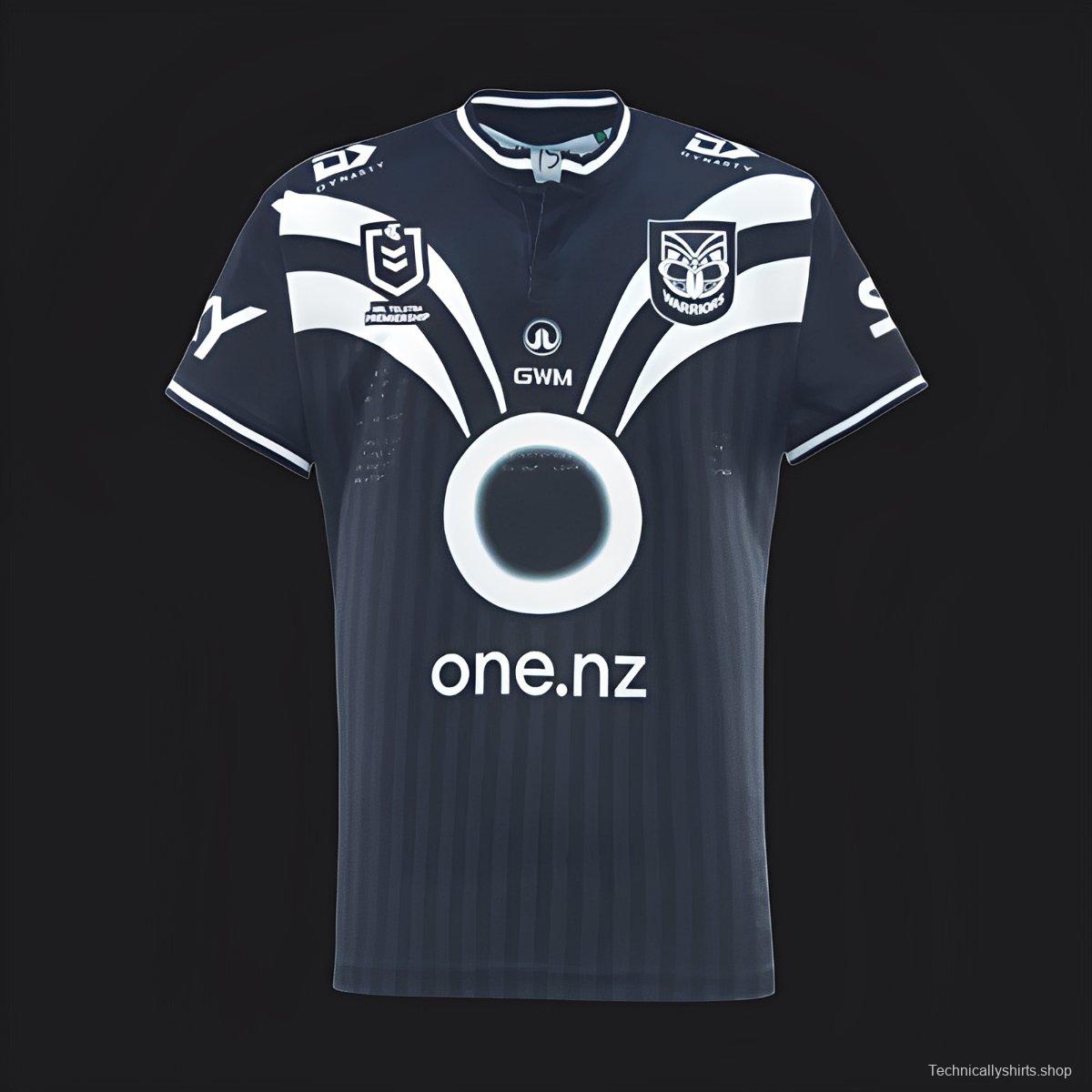 25/26 Kids New Zealand Warriors Navy with White Diagonal Stripes Jersey