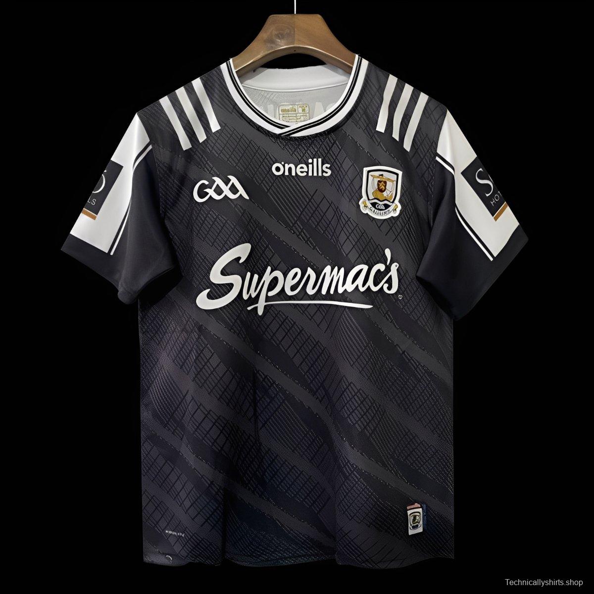 25/26 Galway GAA Black with Diagonal Stripes Jersey