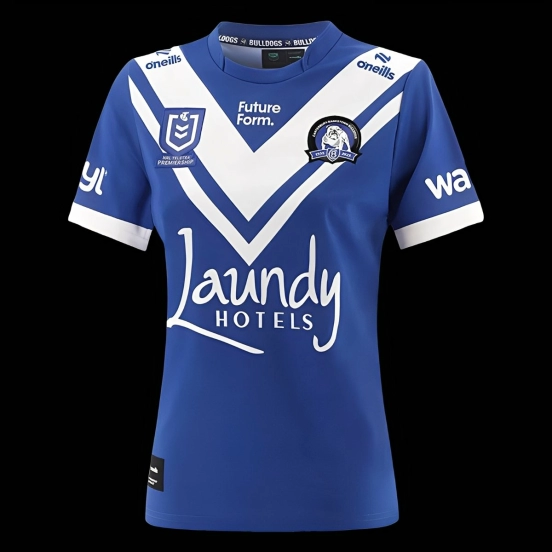 25/26 Canterbury-Bankstown Bulldogs Blue with White Chevron Home Jersey