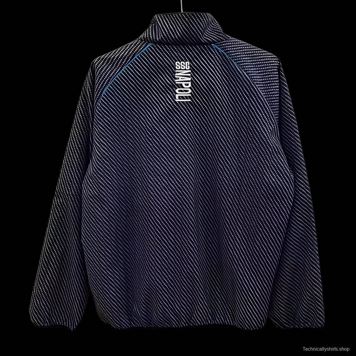 25/26 Napoli Navy with Diagonal Stripe Pattern Windbreaker