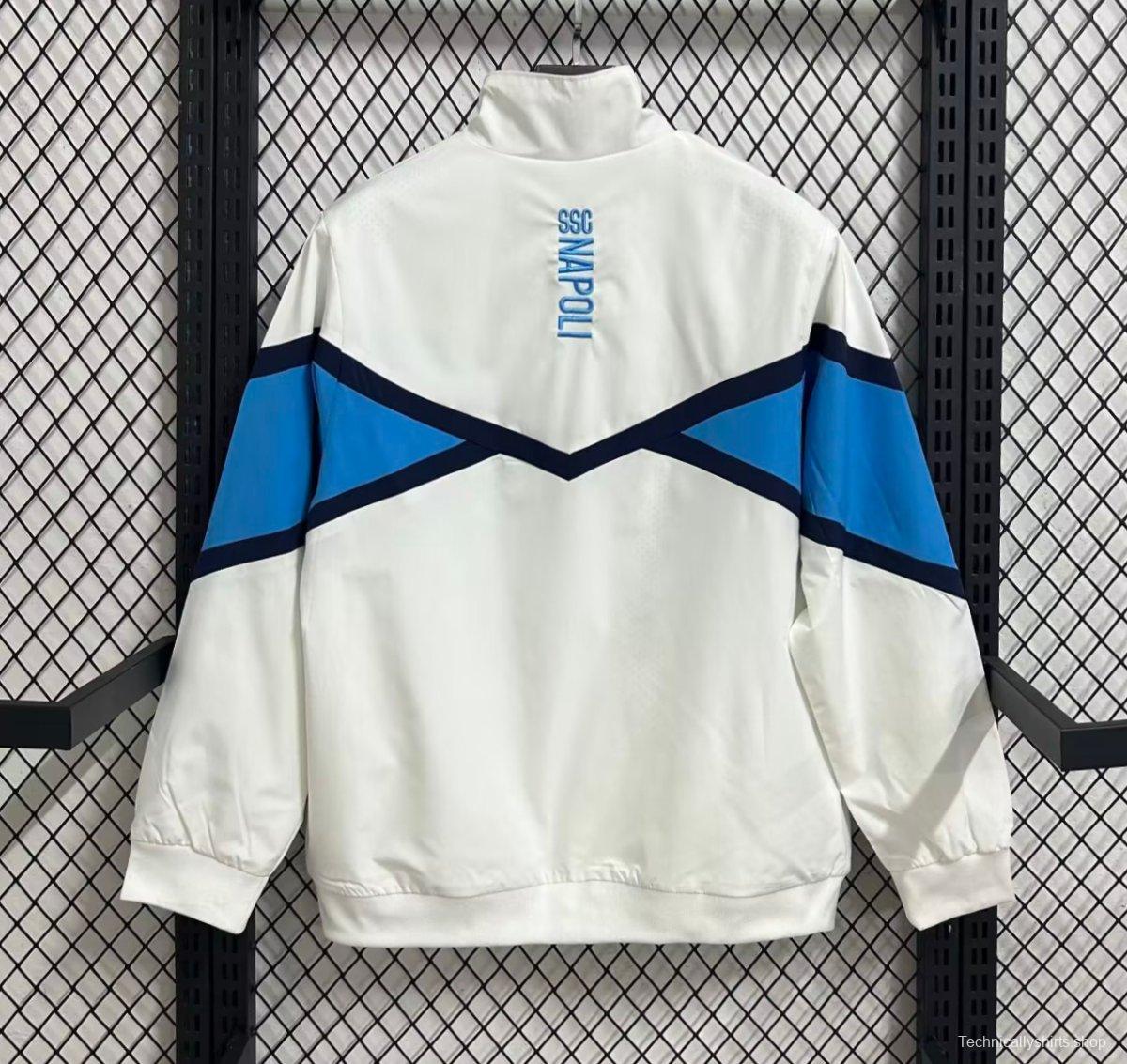 25/26 Napoli White Full Zipper Windbreaker