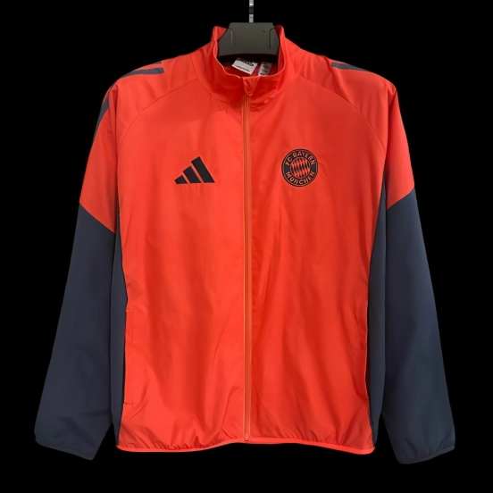 25/26 Bayern Munich Orange Full Zipper Windbreaker