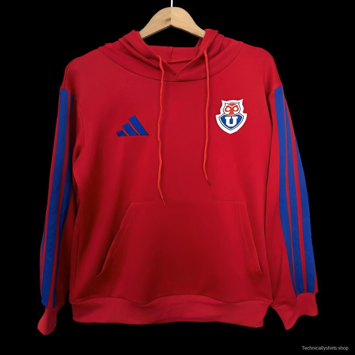 25/26 Club Universidad De Chile Red Hoodie