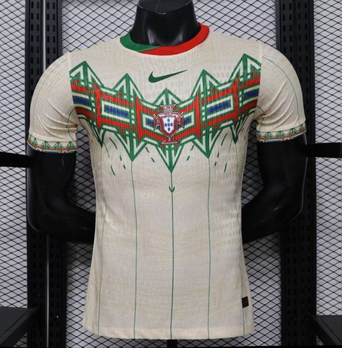 Player Version 2026 Portugal Cream with Geometric Tribal Pattern Special Edition  Jersey