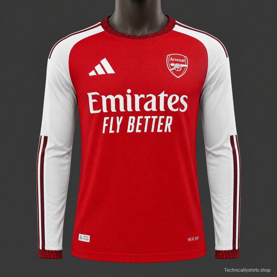 Player Version 26/27 Arsenal Home Long Sleeve Jersey