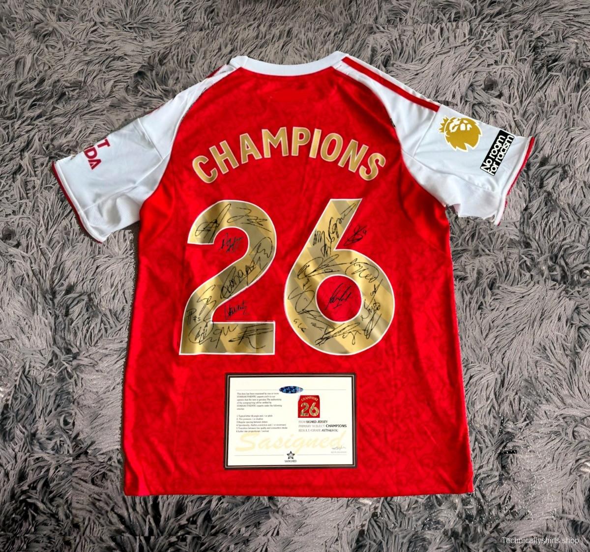 Arsenal Champions 25/26 Signed Shirt