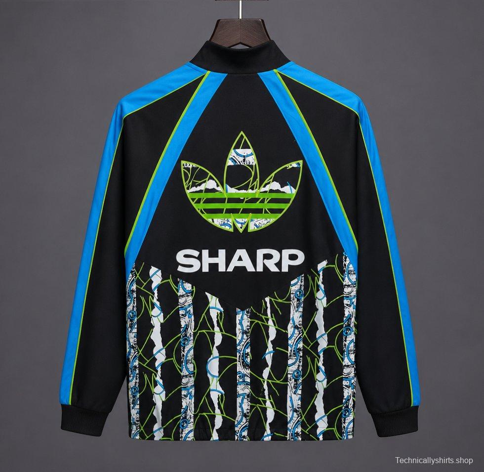 26/27 Manchester United Black Blue Adidas Originals 1990-92 Bringback Track Jacket