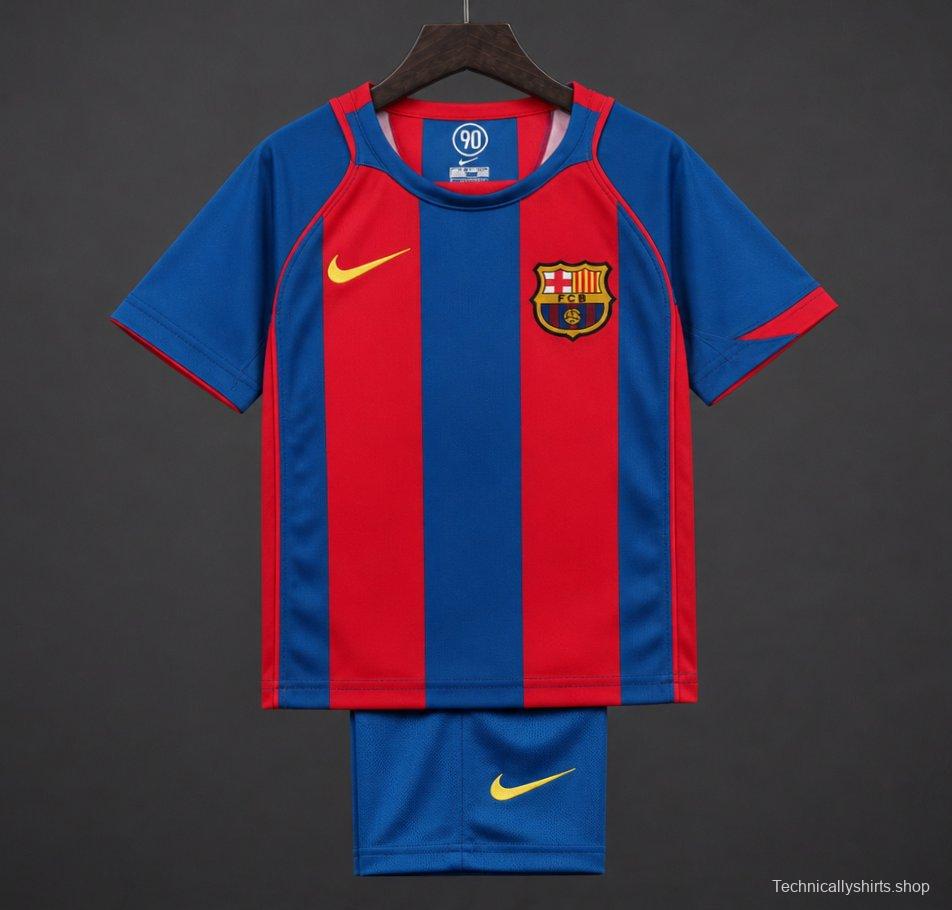 Retro Kids 04/05 FC Barcelona Home Jersey