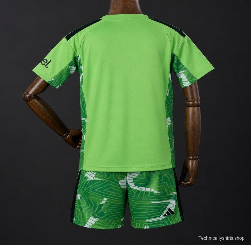 26/27 Kids Arsenal Goalkeeper Neon Green/Dark Green Jersey