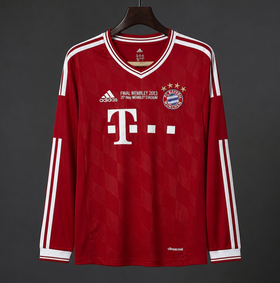 Retro 13 14 Bayern Munich Home Champion Long Sleeve Jersey