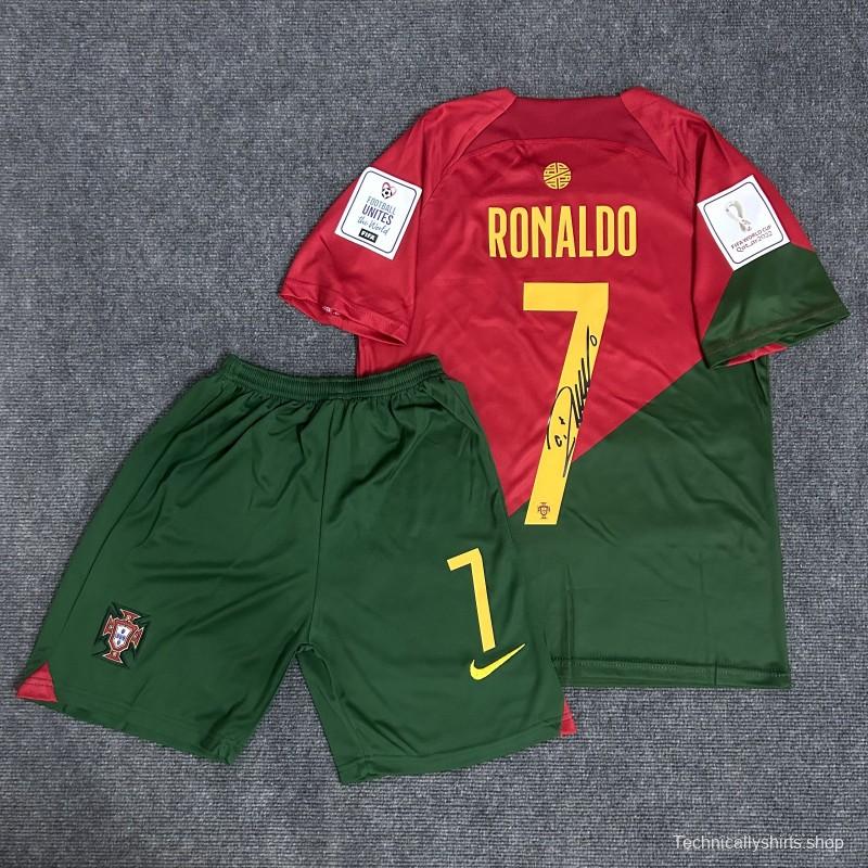 Ronaldo Portugal KIDS/Children Signed Shirt