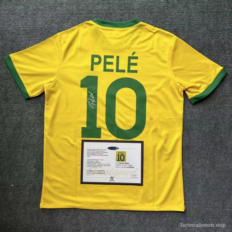 Pele Signature Shirt Brazil