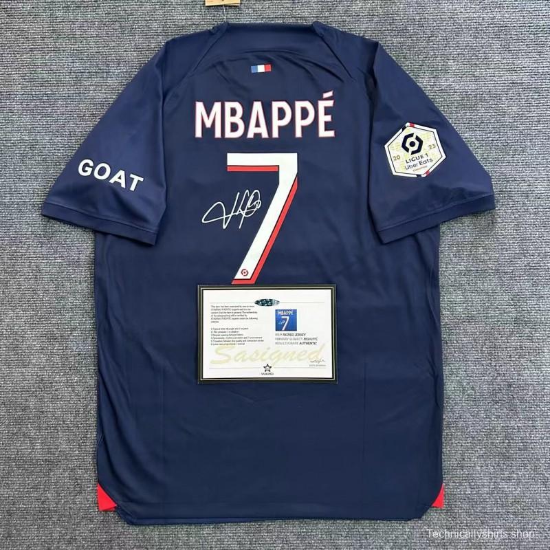 Kylian Mbappe PSG Signed 23/24 Home