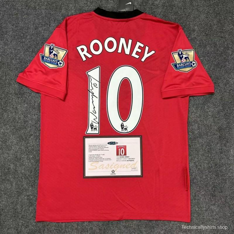 Wayne Rooney Man United Signed