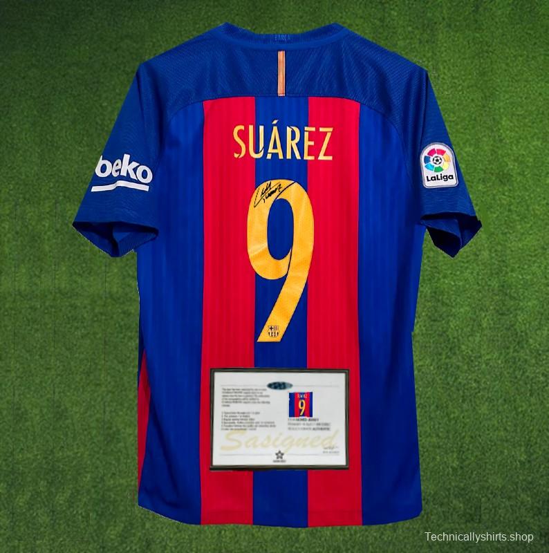 LUIS SUAREZ 16/17 SIGNED BARCELONA