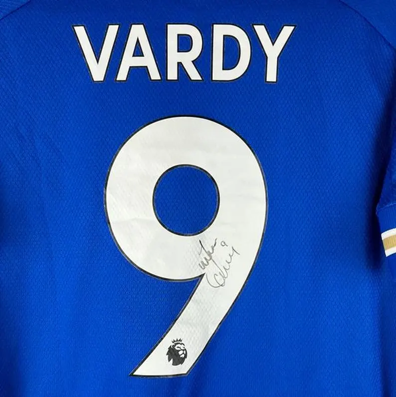 JAMIE VARDY 15/16 EPL LEICESTER SIGNED